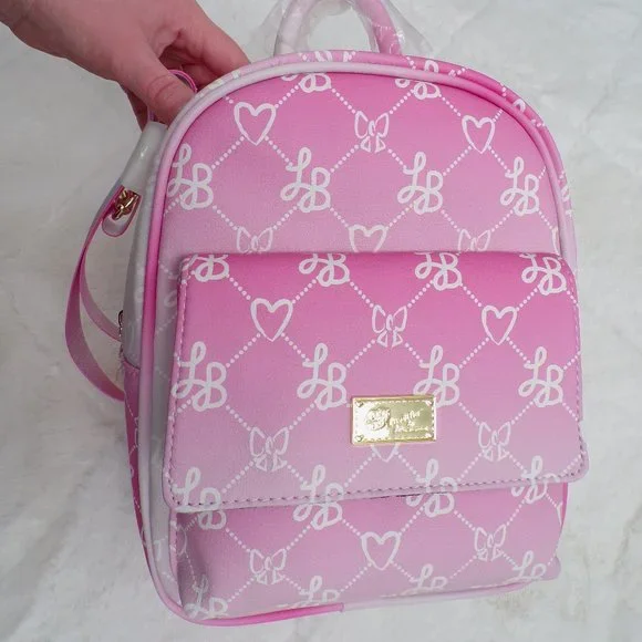 Luv Betsey Pink White Ombre Logo, Small Adult Backpack with Front Pocket Stylish Luv Betsey by Betsey Johnson Women main image 3